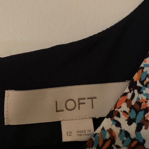 Loft print dress never worn. Size 12. - Picture 3 of 3